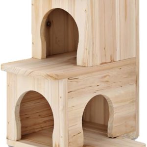 Chinchilla House Chinchiila Nest Degu House Small Animal Hideout Natural Wooden No Paint Wooden peg Safe Durable Teeth Grinding